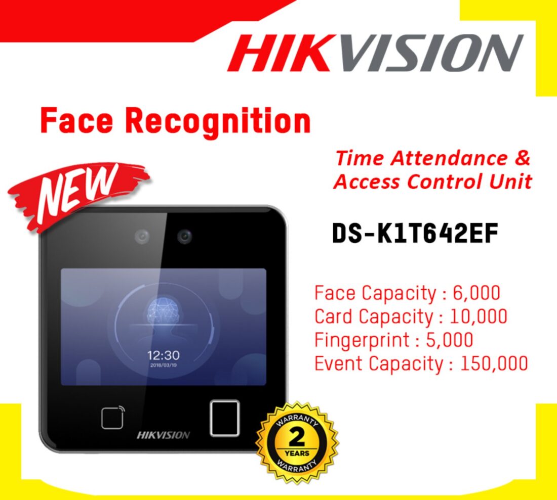 Máy chấm công khuôn mặt Hikvision DS-K1T642EF